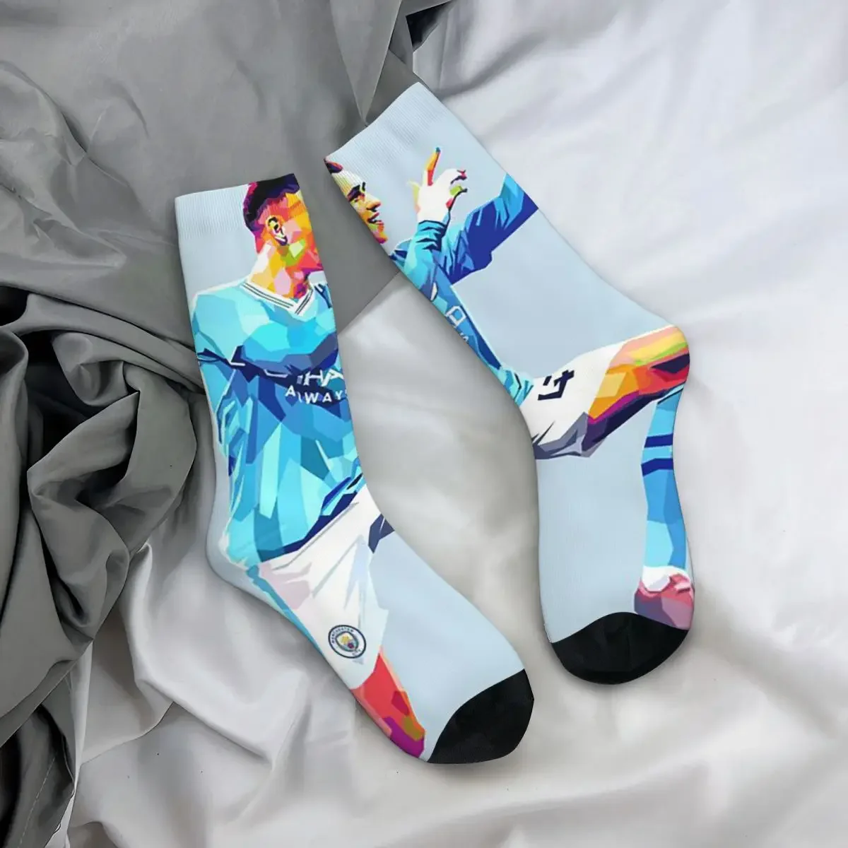 

Носки All Seasons Crew Stockings с принтом Фила Фодена, повседневные длинные носки для мужчин и женщин, подарки на День святого Валентина