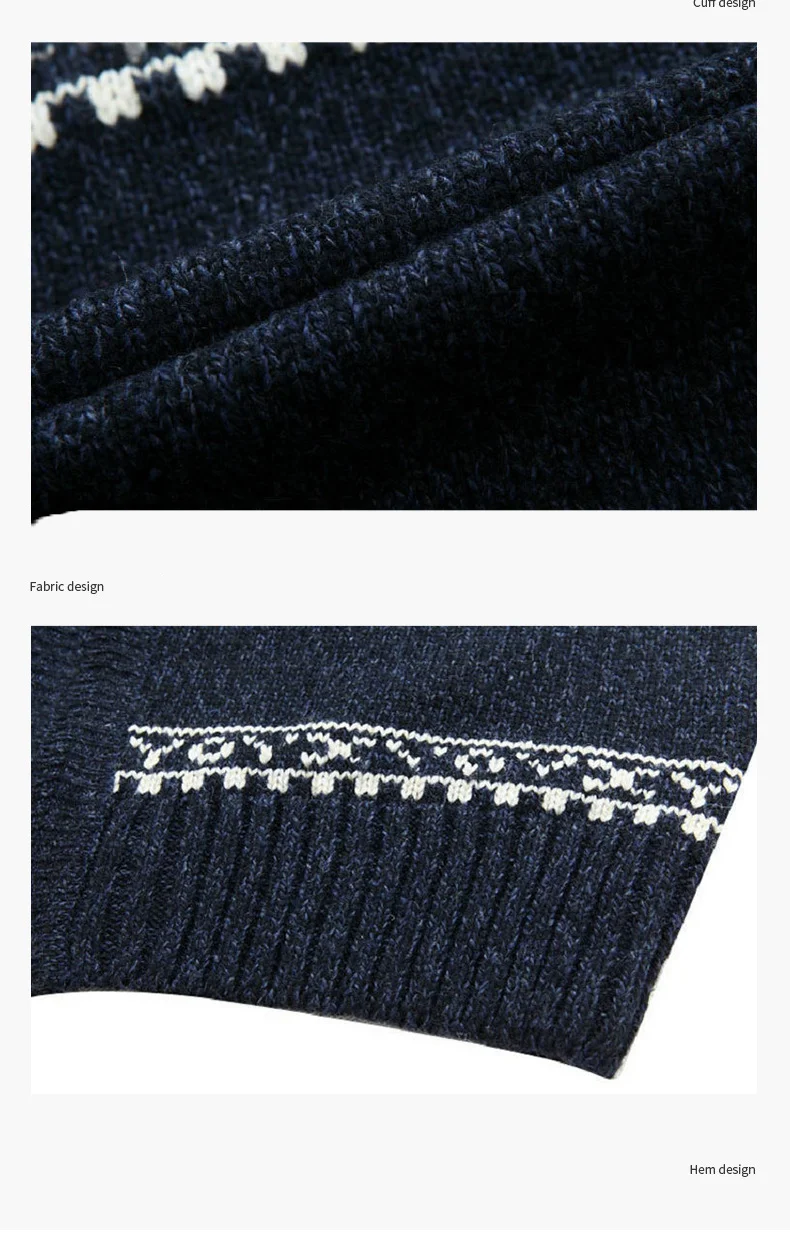 Herbst Winter Pullover Herren voller Reiß verschluss Jacquard Slim Fit Strickjacke Stand Hals Pullover Mantel trend ige lässige Strickkleid ung 5xl – Detail 6