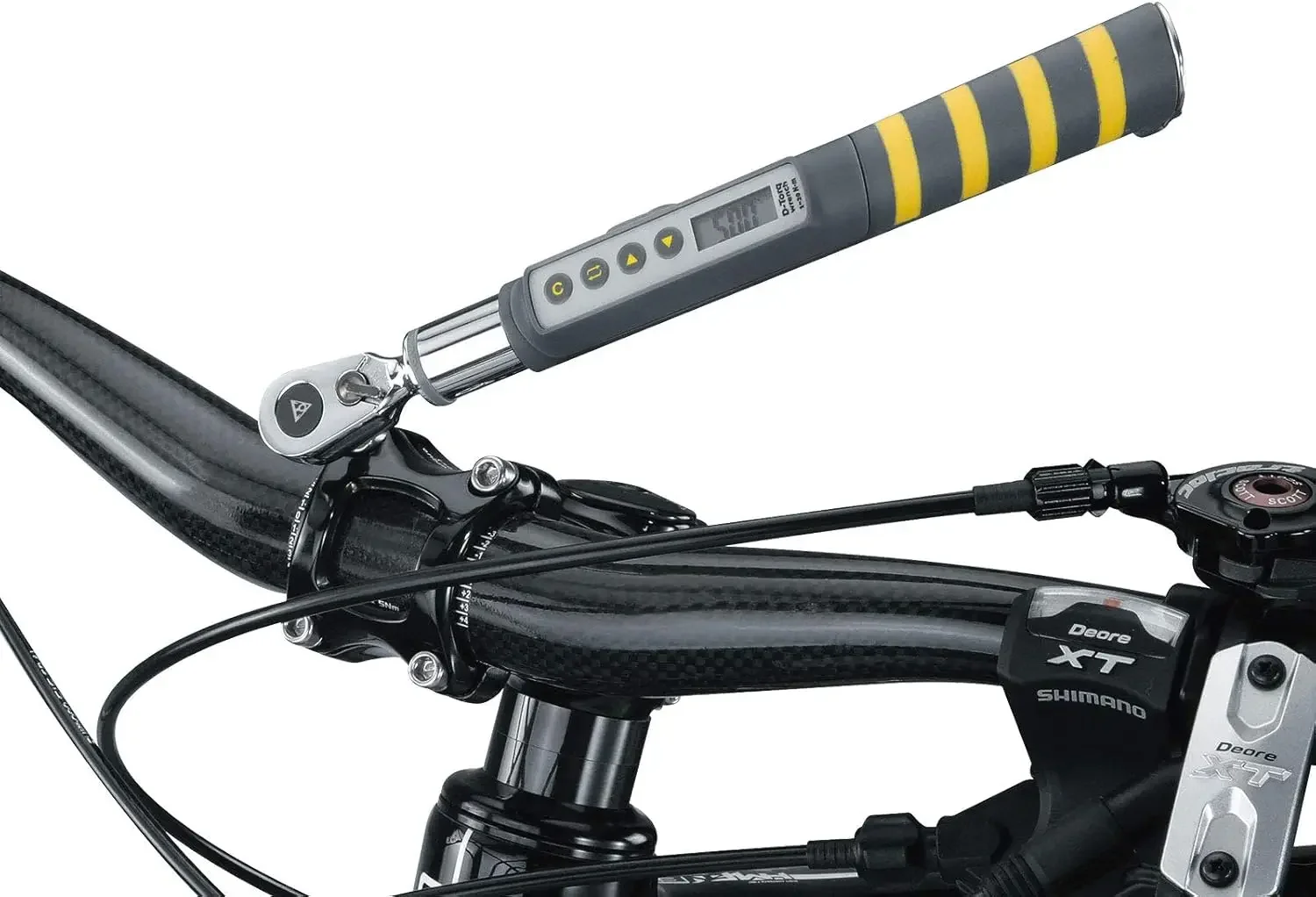 Llave dinamométrica para bicicleta digital TOPEAK D-Torq, plateada, gris