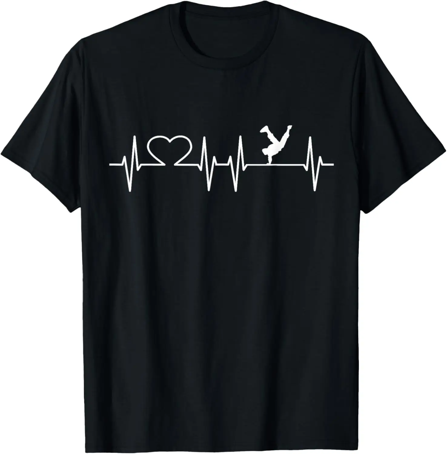 Heartbeat Street Dance Shirt Breakdancing B-Boy T-Shirt Unisex Summer Streetwear Tops Customizable Graphic T Shirts Ropa Hombre