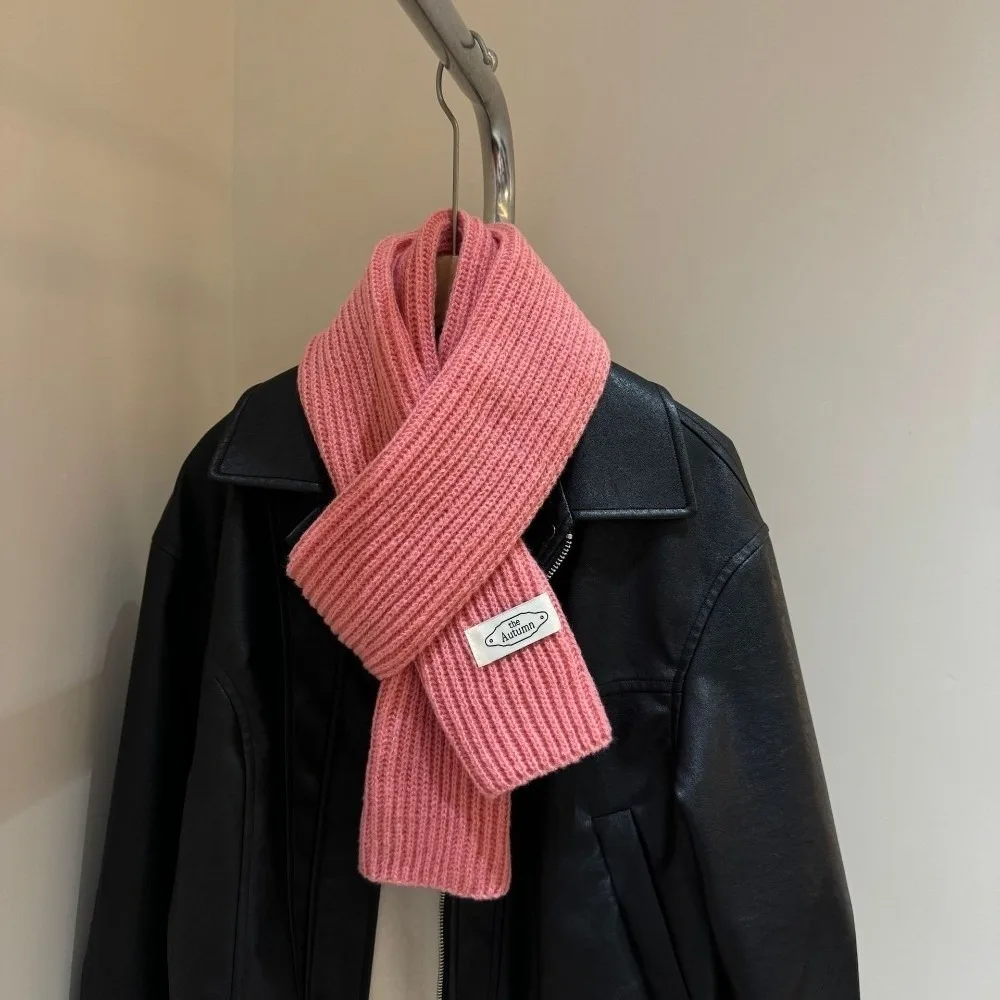 

Новый вязаный утеплитель для шеи, ветрозащитный, холодостойкий вязаный шарф, однотонный, теплый, накидка на шею, катание на лыжах