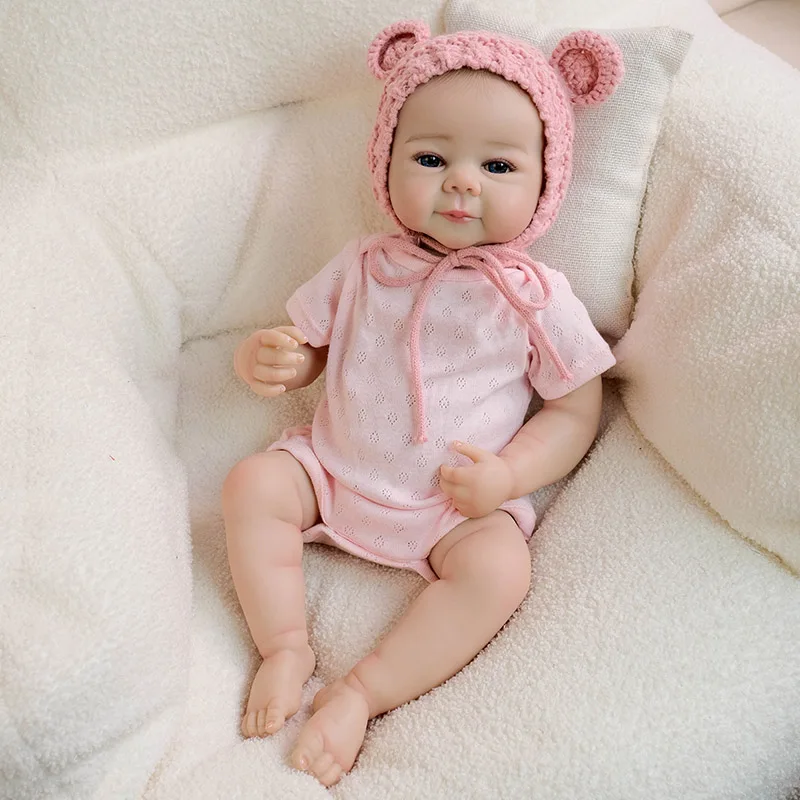 

48cm Full Body Girl Juliette Reborn Baby Multiple Layers Painting 3D Skin with Painted Hair