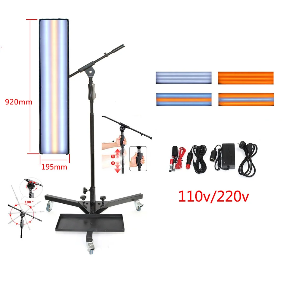 

Three Corner Strip Wheel Bracket Six Color Adjustable Flat Lights Car Dent Dings Repair Parts Dent Detection