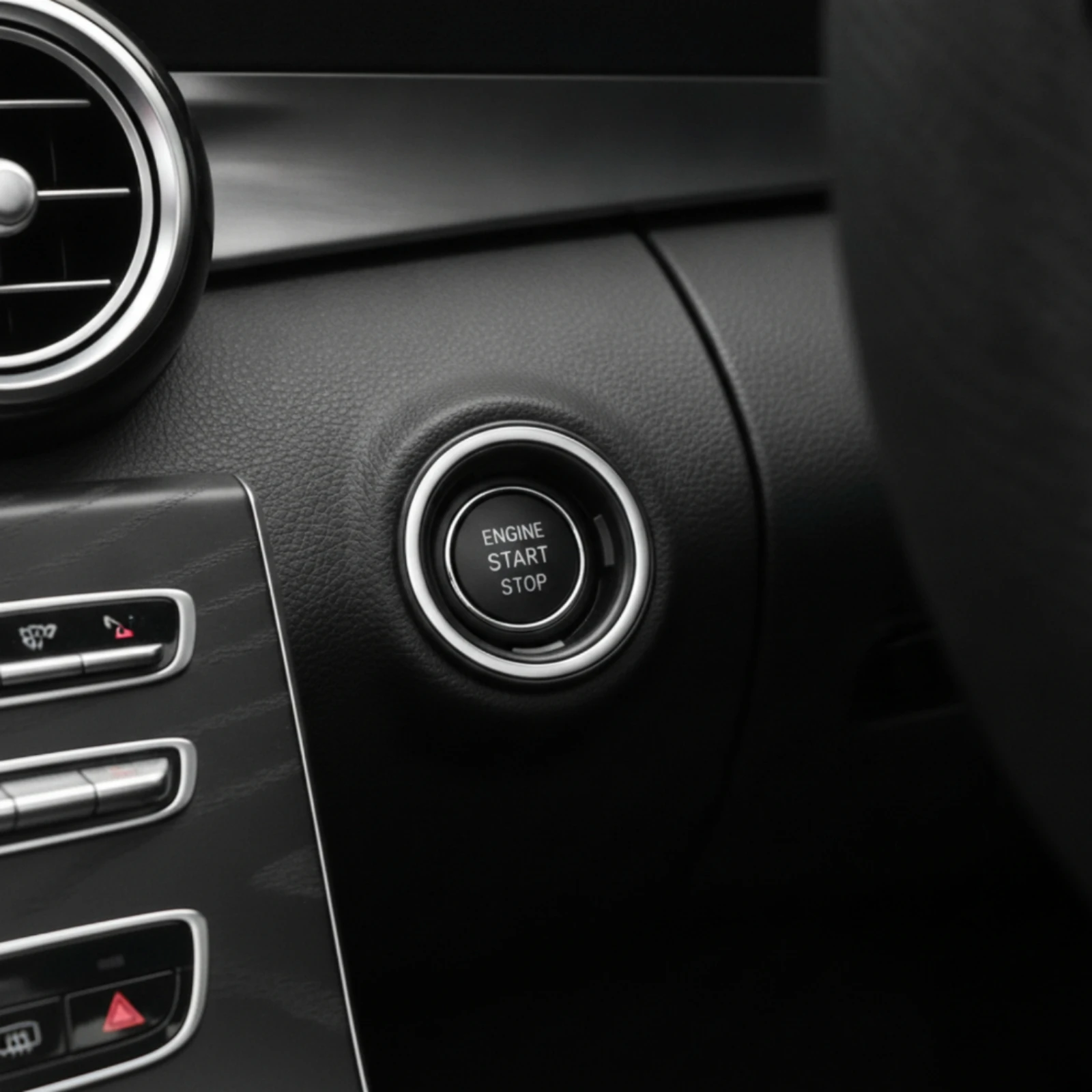 Engine Ignition Start Button Collar Decorative Ignition Switch Stop Button Trim Collar Scratch-Proof Slim for Car Owners