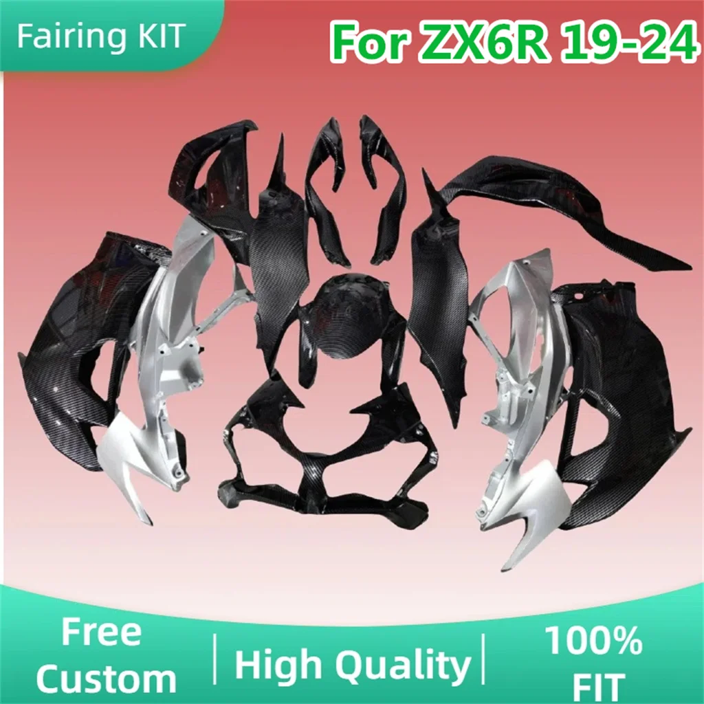 Fit for Kawasaki 19-21 22 23 24 ZX-6R ZX 6R 636 2019 2020 2021-2024 ZX6R New ABS Fairing Kit Rebuild Street Sport Bodywork Parts