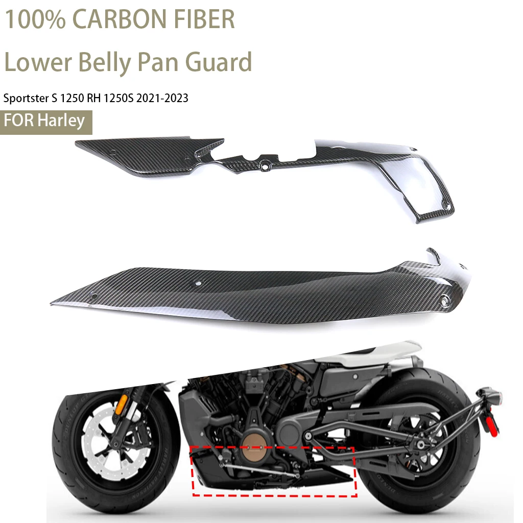 For Harley Sportster S 1250 RH 1250S 2021-2023 Carbon Fiber Lower Belly Pan Spoiler Cover Motorcycle Accessories Side Protector