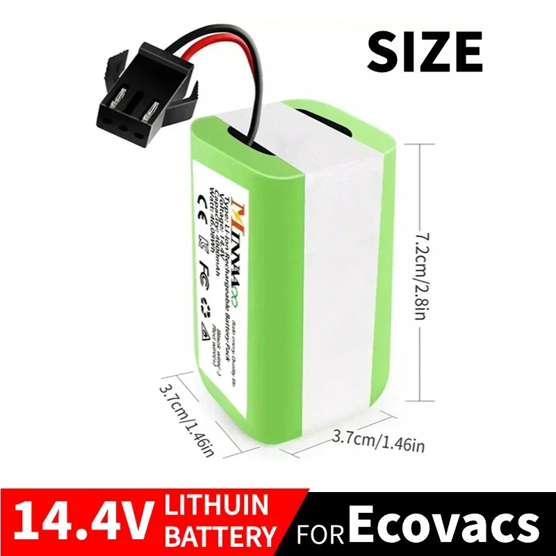 14,4 V 2600mAh Li-Ionen-Akku für Conga Excellence ecovacs deebot n79 n79s dn622, eufy robovac 30 35c