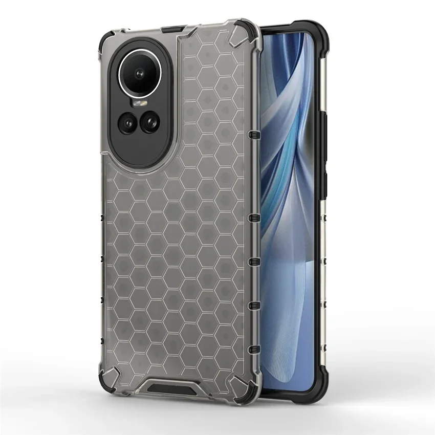 Luxury TPU Shockproof Armor PC Case for OPPO Reno 12 11F 11 Pro Plus 10 9 8 7 Pro 4G 5G Clear Anti-slip Silicone Phone Cover