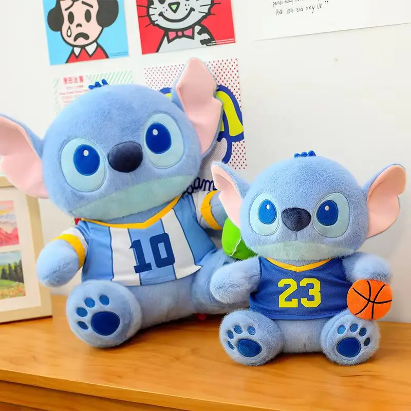 

Kawaii Stitch Anime Cartoon Creative Basketball Sports Stitch Doll Plush Toy Anime Star Baby Baseball Doll Kids Birthday Gift