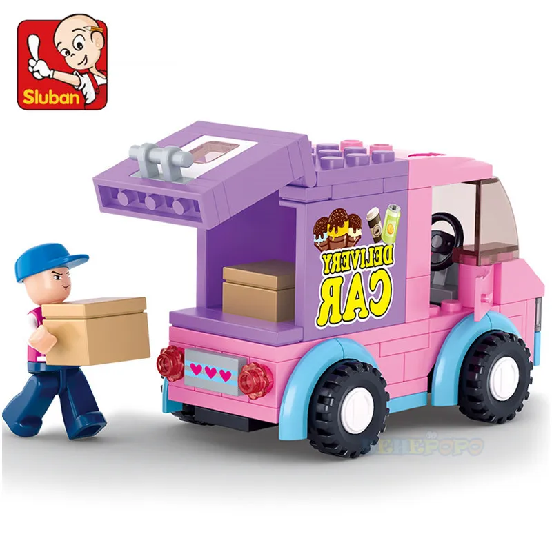 Building Block Girl Dream Friends Villa Restaurant Flower Shop Supermarket Educational Bricks Toys for Girls Children Gifts Kid