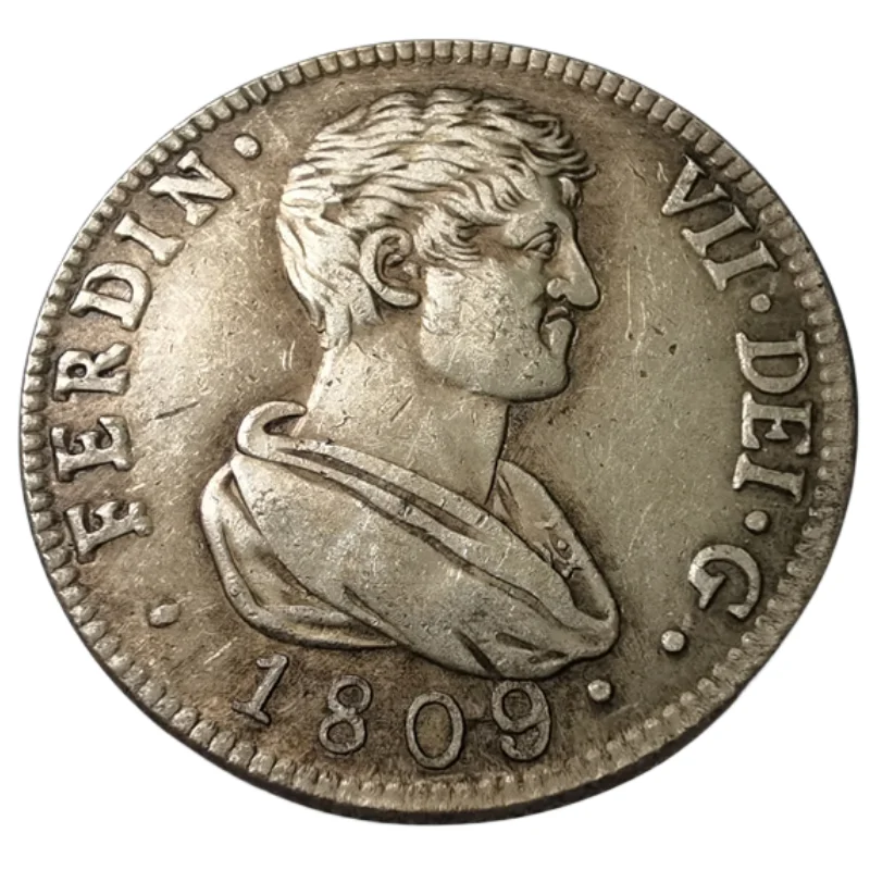 Spain 4 Reales - Fernando VII 1st portrait Copy silver plated Coin(1809-1814) 4 dates to choose