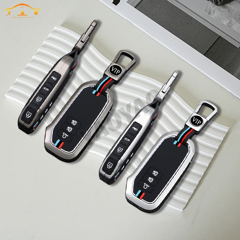 

New Metal Zinc Alloy+silicone Car Remote Key Case Cover For Kia 2022 Sportage 2023 Niro Hybrid 2021 Sorento MQ4 2022 EV6 GT-Line