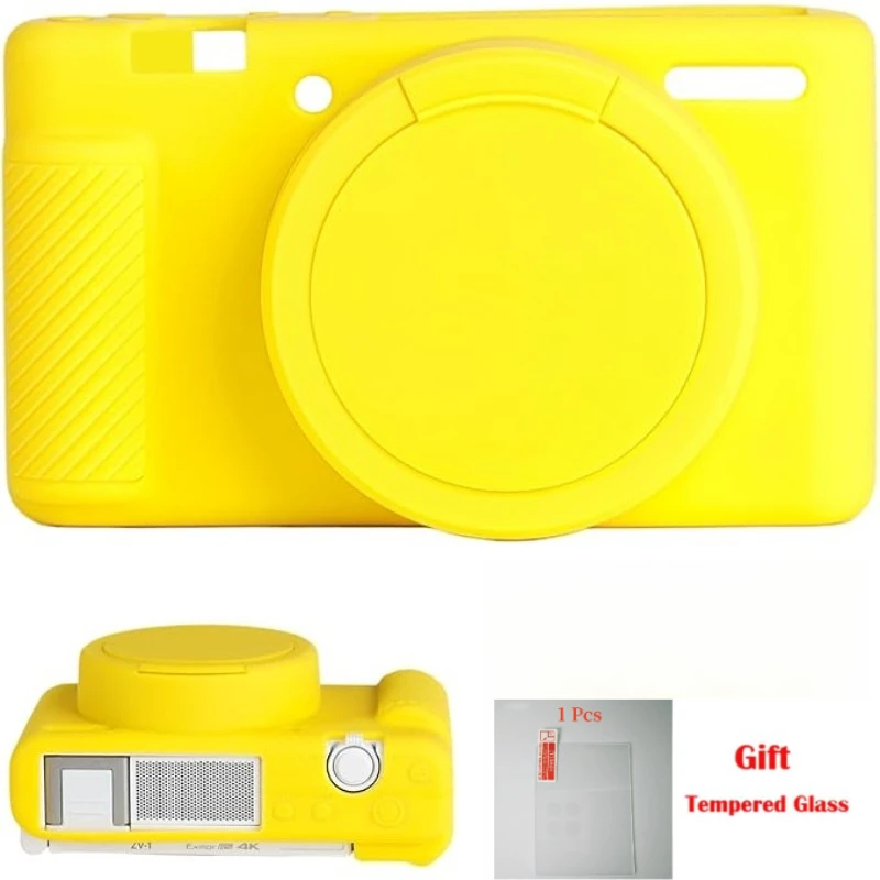 

For Sony ZV1 Anti-Scratch Slim Fit Soft Sleeve silicone cover, dustproof and drop-proof silicone cover + free tempered film