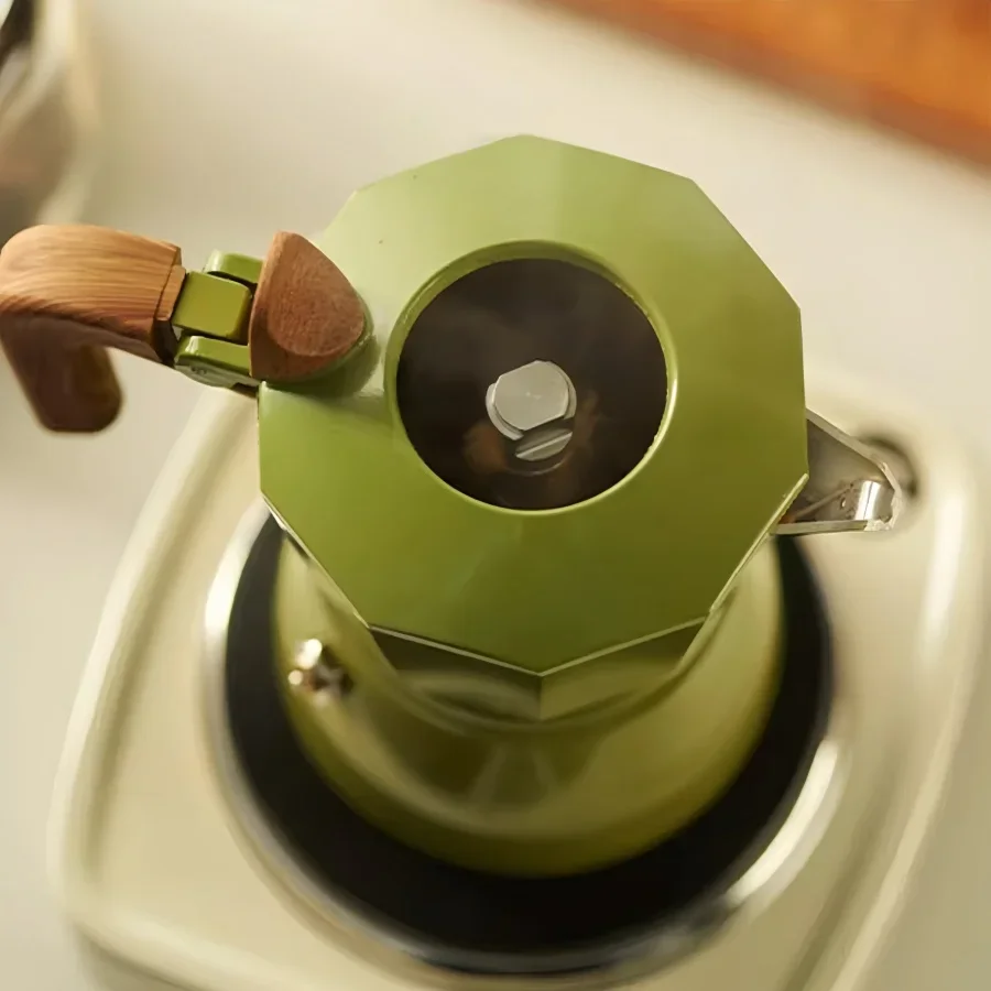 100ml Double Valve Coffee Pot Espresso Extraction Kettle Moka Pot Outdoor Brewing High Temperature Coffee Accessories