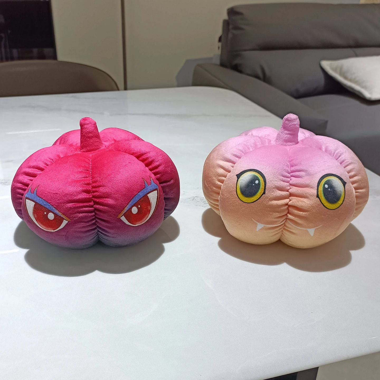 Stuffed Soft Fluffy Creative Pumpkin Soft Doll Halloween Pumpkin Plush Toys Throw Pillow Cushion Kid Halloween Home Decor