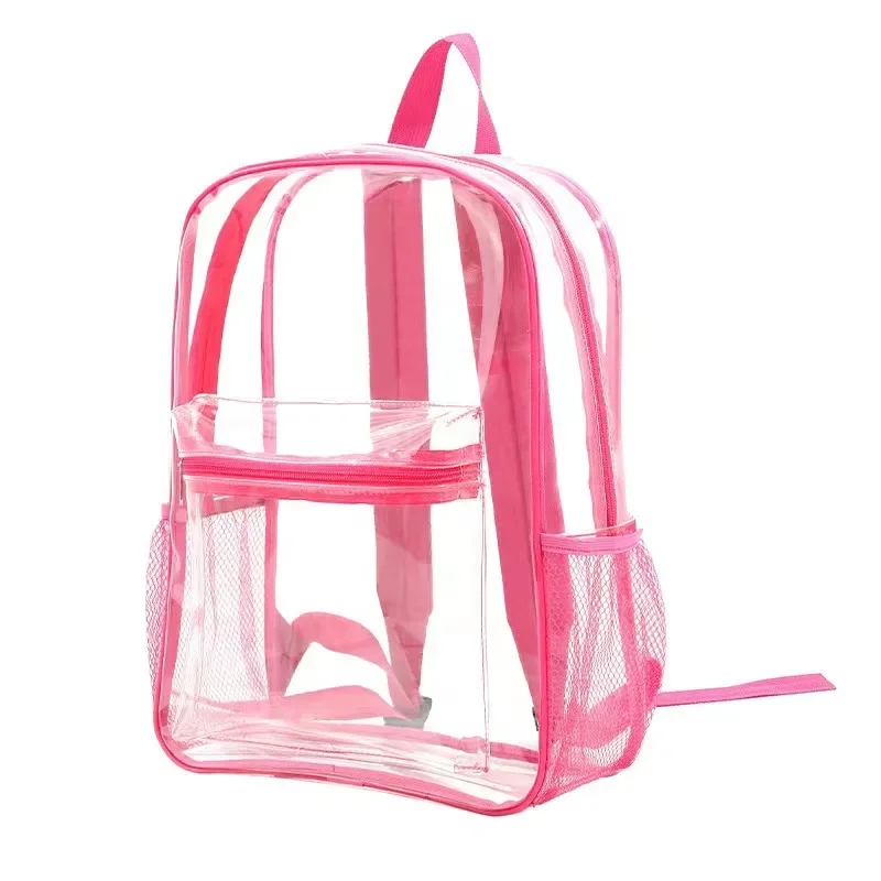 1/2/4PCS PVC Waterproof Backpack Outdoor Sports Travel Large Capacity Storage Bag Transparent Visual Student Backpacks