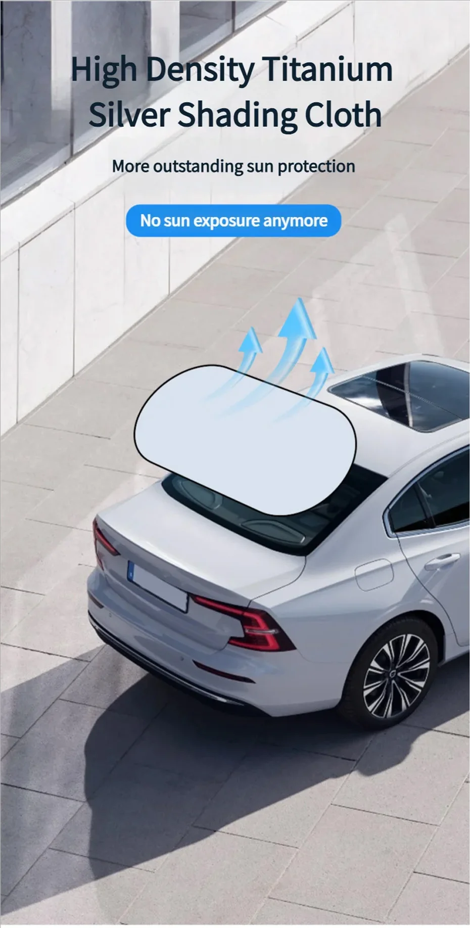 Auto-Heckscheiben-Sonnenschutz Faltbarer UV-Schutz Wärmeisolierender Vorhang Auto-Heckfenster-Sonnenschutzabdeckung Passend für die Meisten Autos SUVs – Detail 6