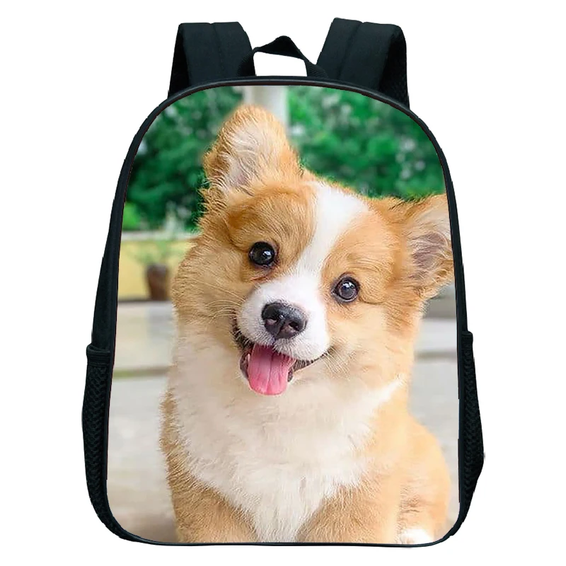 Toddler German Shepherd Kindergarten Bags Kids Husky Dog Bookbag Backpack 12 Inch Baby School Bags Boys Girls Bulldog Schoolbag