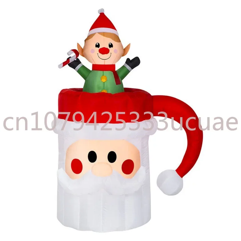 Outdoor and Indoor Inflatable Christmas Yard Decorations Santa Claus for Holiday Parties Festive Outdoor Party Decorations