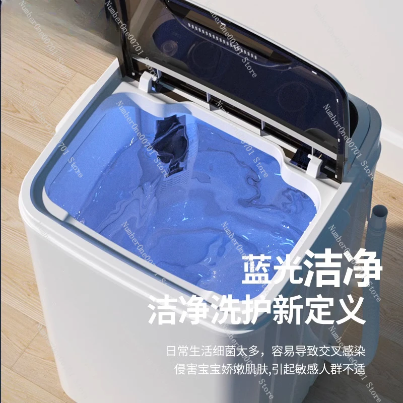 Household large-capacity washing machine semi-automatic small mini dormitory dehydration