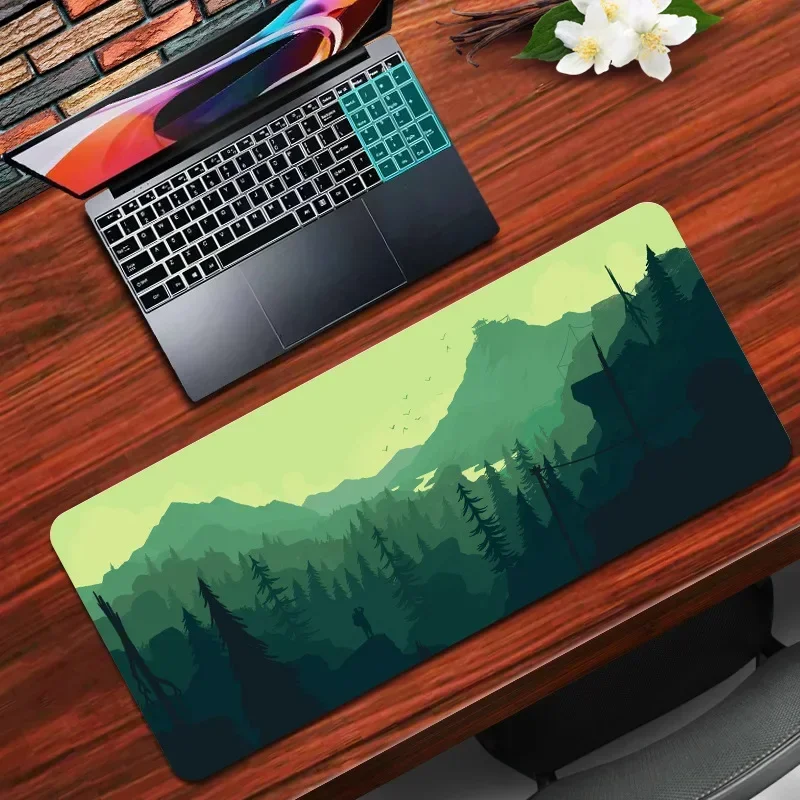 Deep Forest Firewatch Mousepad Boy Pad Natural Rubber Gaming Mousepad Desk Mat Size For Gameing