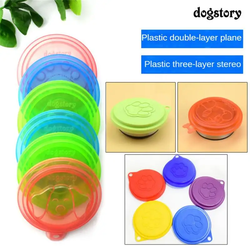 2/3/4PCS Three-layer Can Lid Rreusable Sealing Tightly 13g Portable Dog Accessories Sealed Fresh-keeping Cover