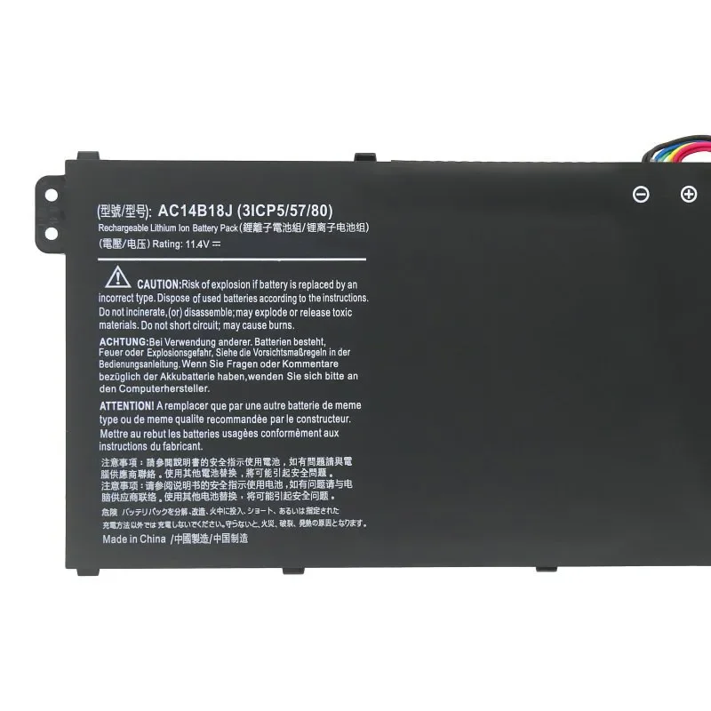 Replacement Laptop Battery for Acer AC14B18J Compatible with Aspire E3-111 ES1-511 V5-122P Notebook High Capacity