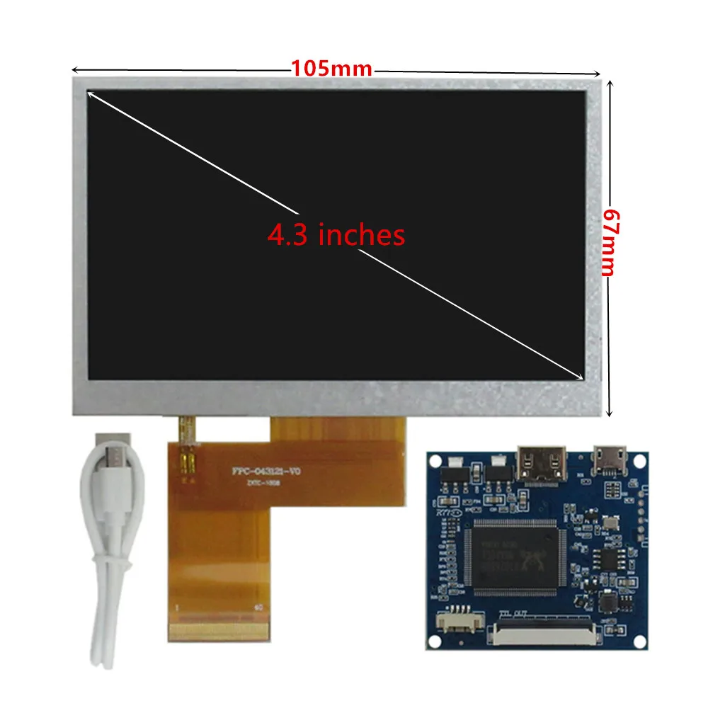 4.3 Inch 480*272 Multipurpose LCD Screen Display Controller Control Driver Board Mini HDMI-Compatible