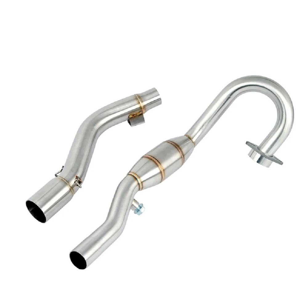 Stainless Steel Exhaust Pipe Header Mid Pipe Slip-On Type For Honda CRF 300L CRF300L Rally ABS 2021 2022 2023