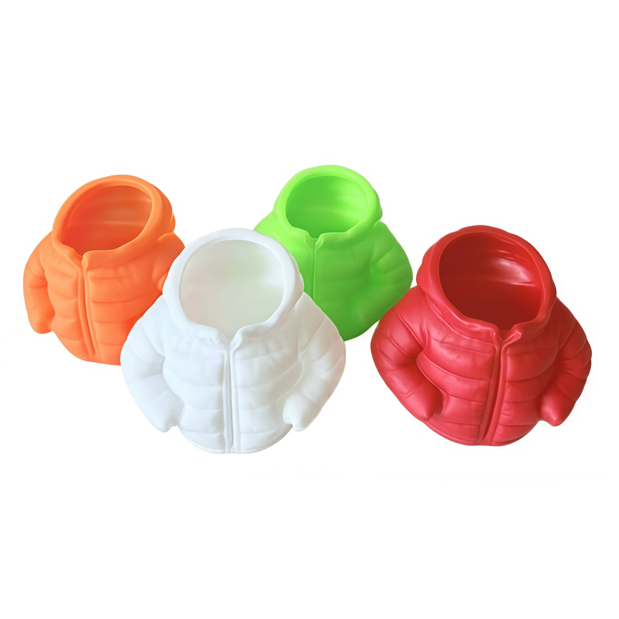 

Down jacket-shaped pen holder, desktop organizer, multifunctional makeup brush holder for stationery and home office decoration