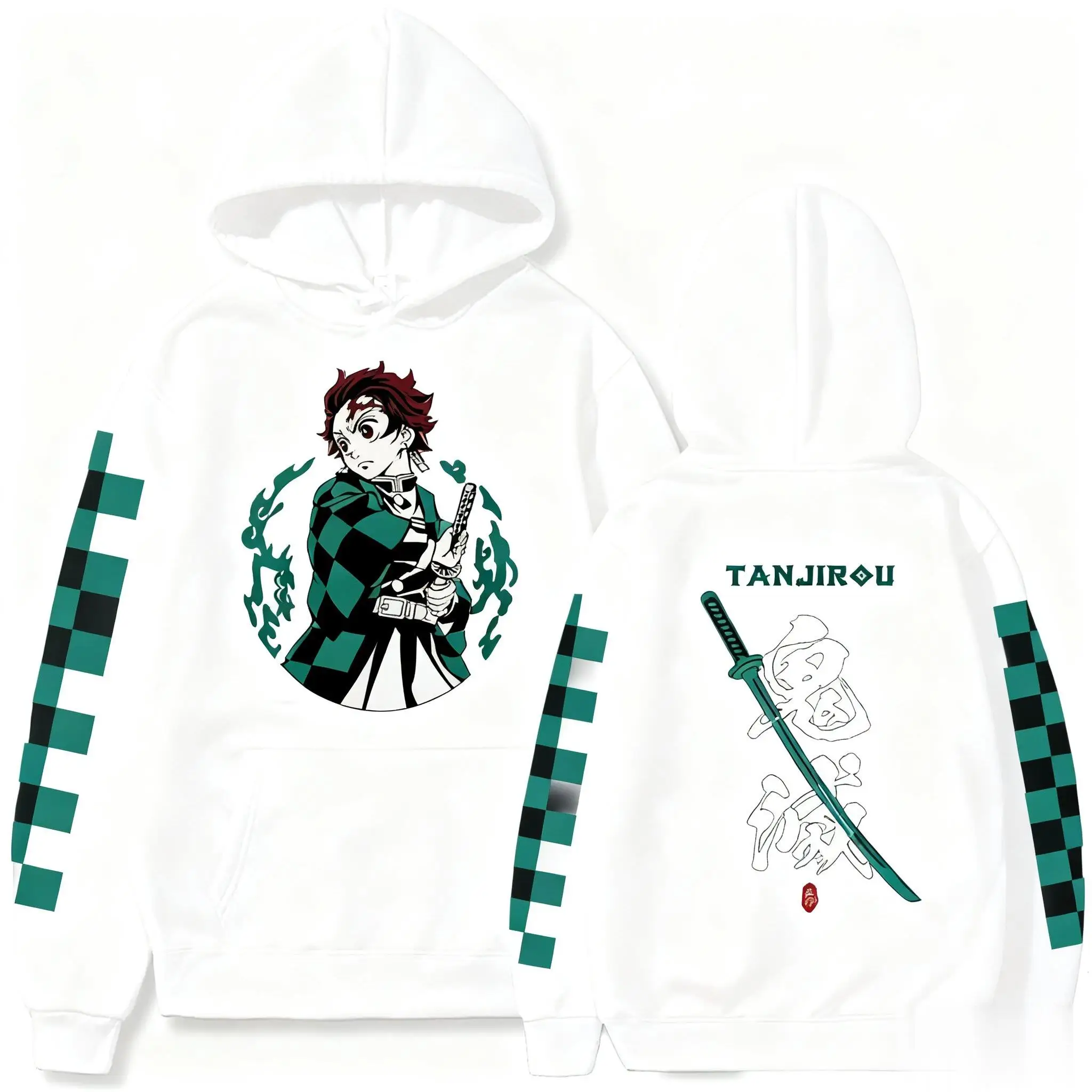 デーモンスレイヤーグラフィックプリントアニメパーカー男性女性プルオーバースウェットシャツ秋冬 Y2k ストリート特大長袖トップス