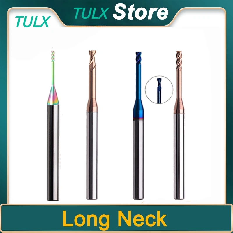 

TULX HRC55 10PCS 2/3/4 Flute Tungsten Carbide End Mill Milling Cutter Cnc Routerbits Flute Endmills 1mm 1.5mm 2mm 2.5mm 3.0mm