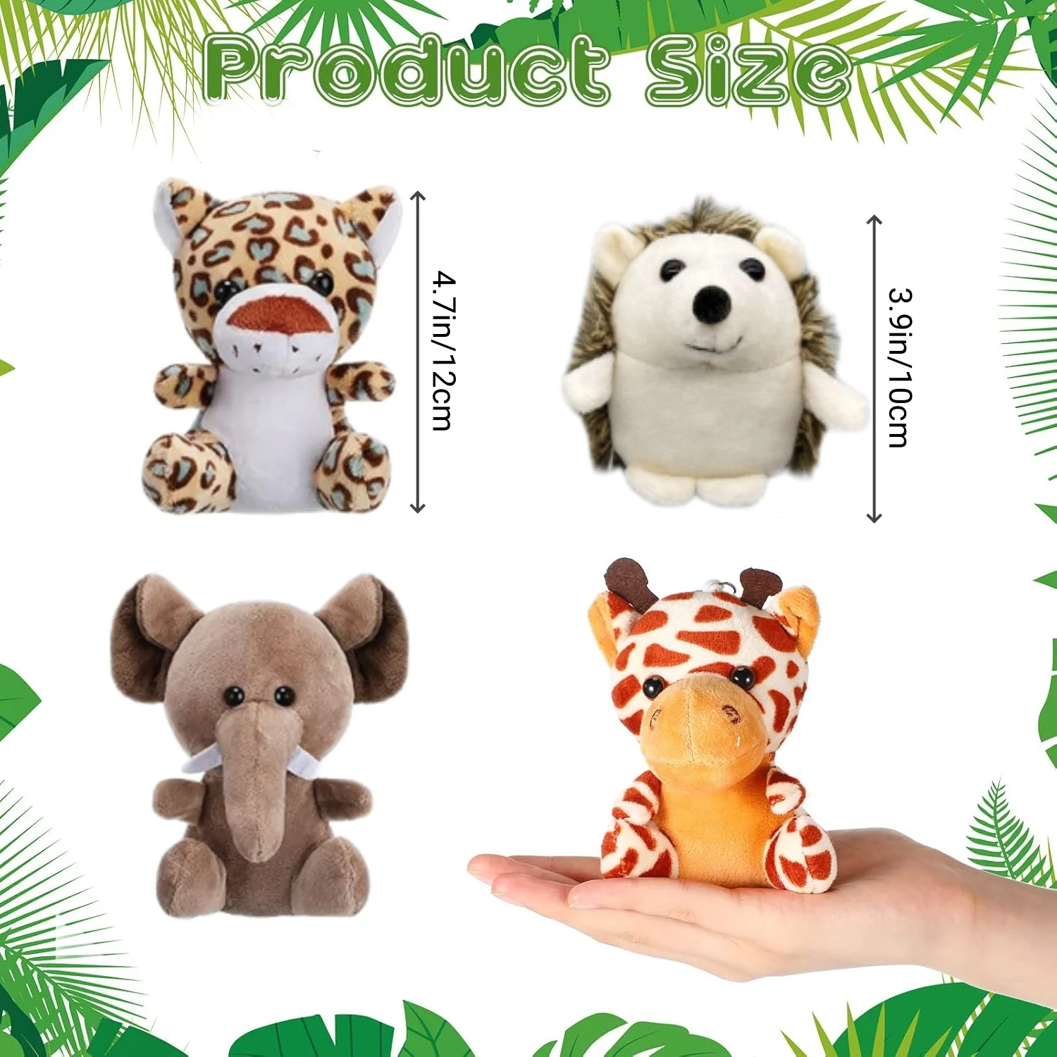 12-36 PCS Small Safari Stuffed Animals 5