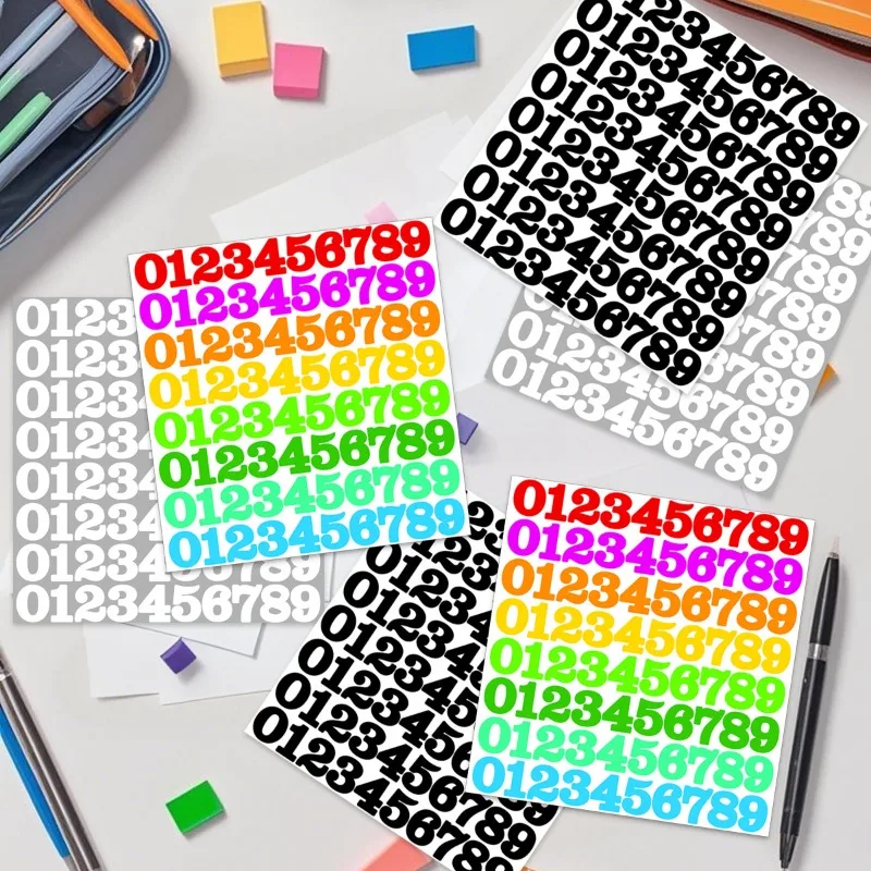 0-9 Various Colors, Number, Self-adhesive Label, Serial Number, Self-adhesive Number Mark, Color Number Sticker Wholesale