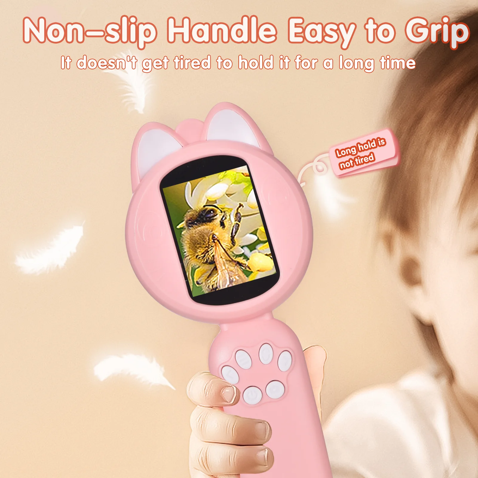 New Handheld Microscope 2-Inch IPS HD Screen Student Digital Microscope for Kids Portable Magnifier Toy with Photo Function