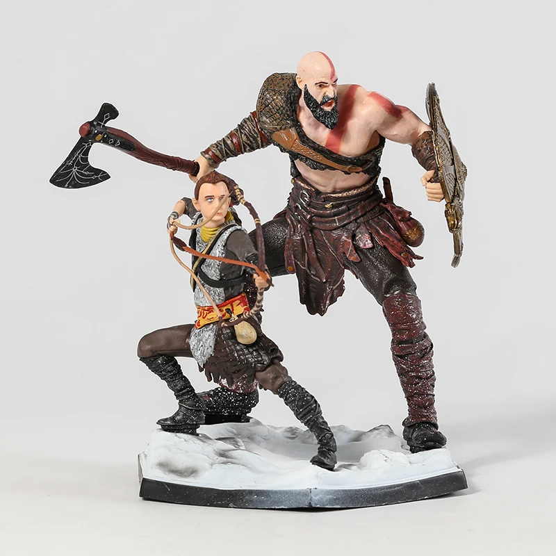 God of War Kratos e Atreus Deluxe Art Scale PVC Figure Model Statue Collection Toy