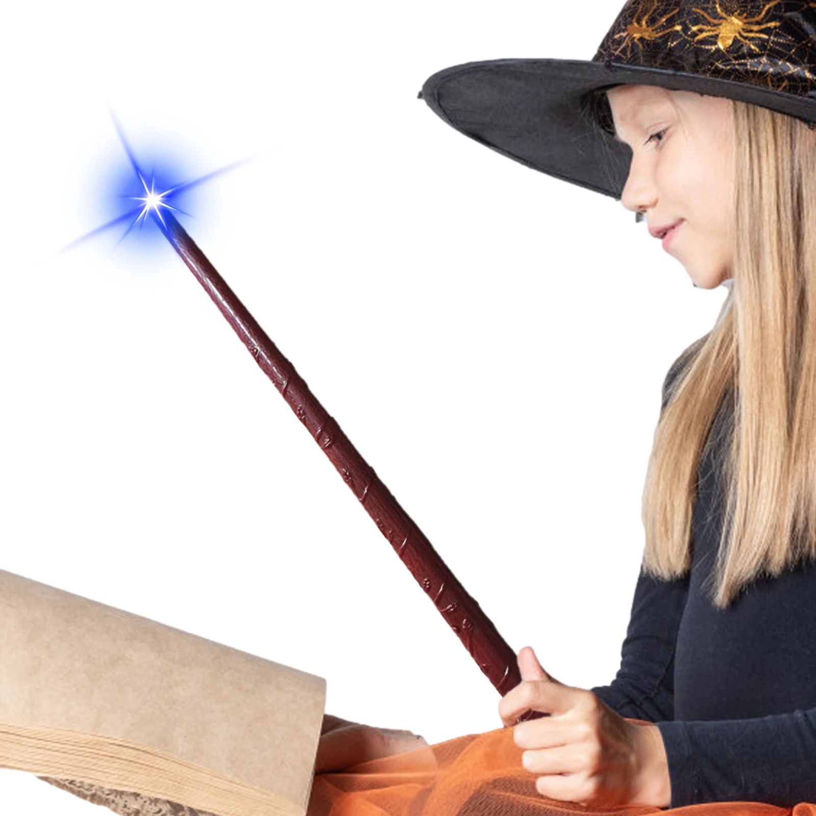 1 st Light Up Wizard Wand Knipperende Magische Wand Voor Kinderen Speelgoed Verlichtende Wand Met Geluid Party Prestaties Kostuum Accessoires