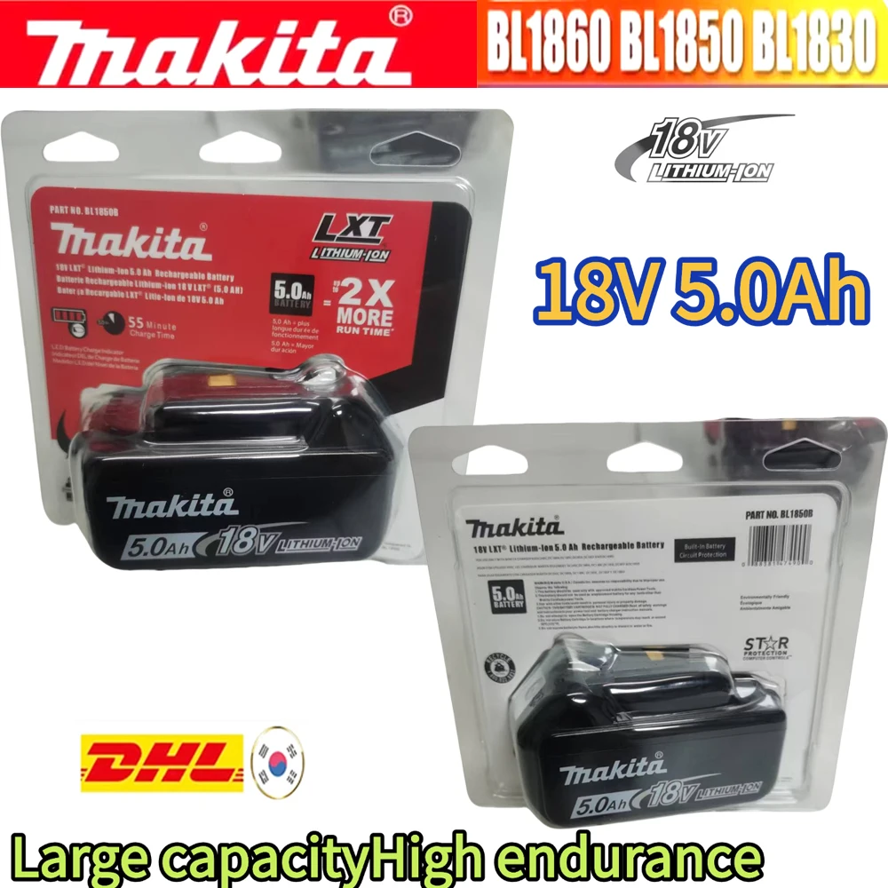 

Newly packaged Makita 18V 5/6/Ah rechargeable power tool battery with long battery life, charger fast charging,quality assurance