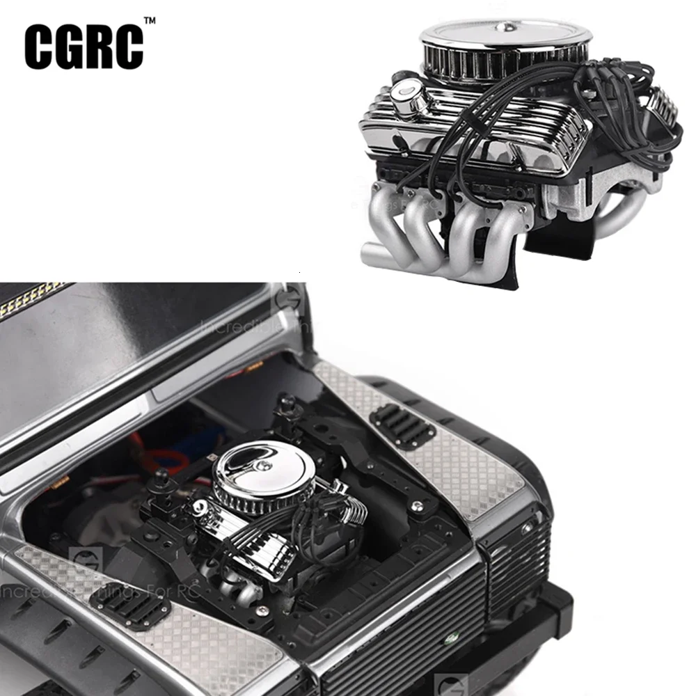 Classic V8 F82 Simulated Engine Motor Fan Radiator For 1/10 RC Crawler Car Traxxas TRX4  SCX10 Rc4wd D90 VS4 Upgrade