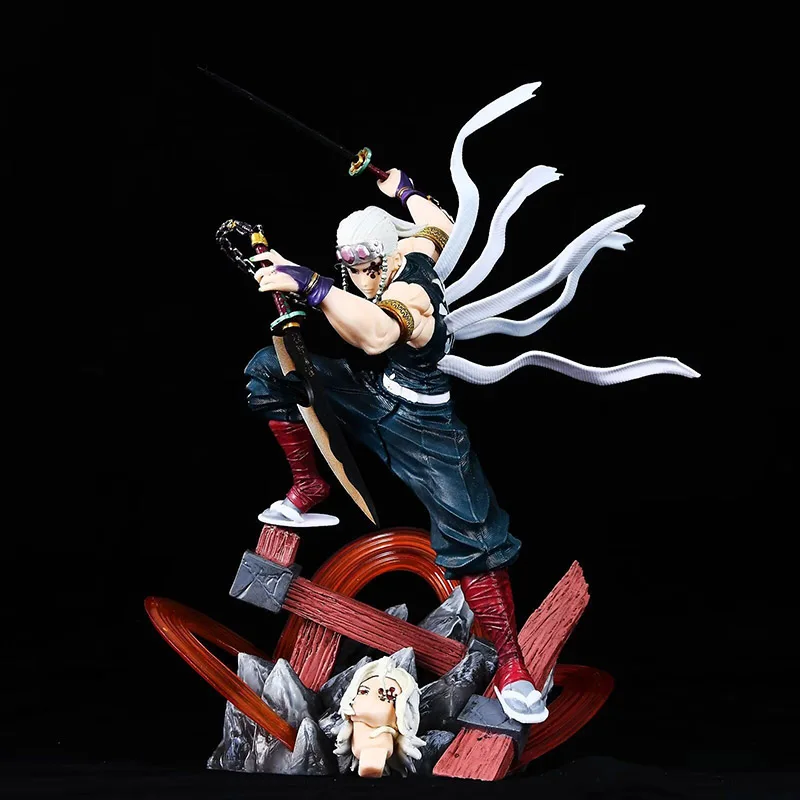 

27cm Demon Slayer Uzui Tengen Anime Figure Kimetsu No Yaiba Action Figure Battle Uzui Tengen Figurine Collectible Model Doll Toy