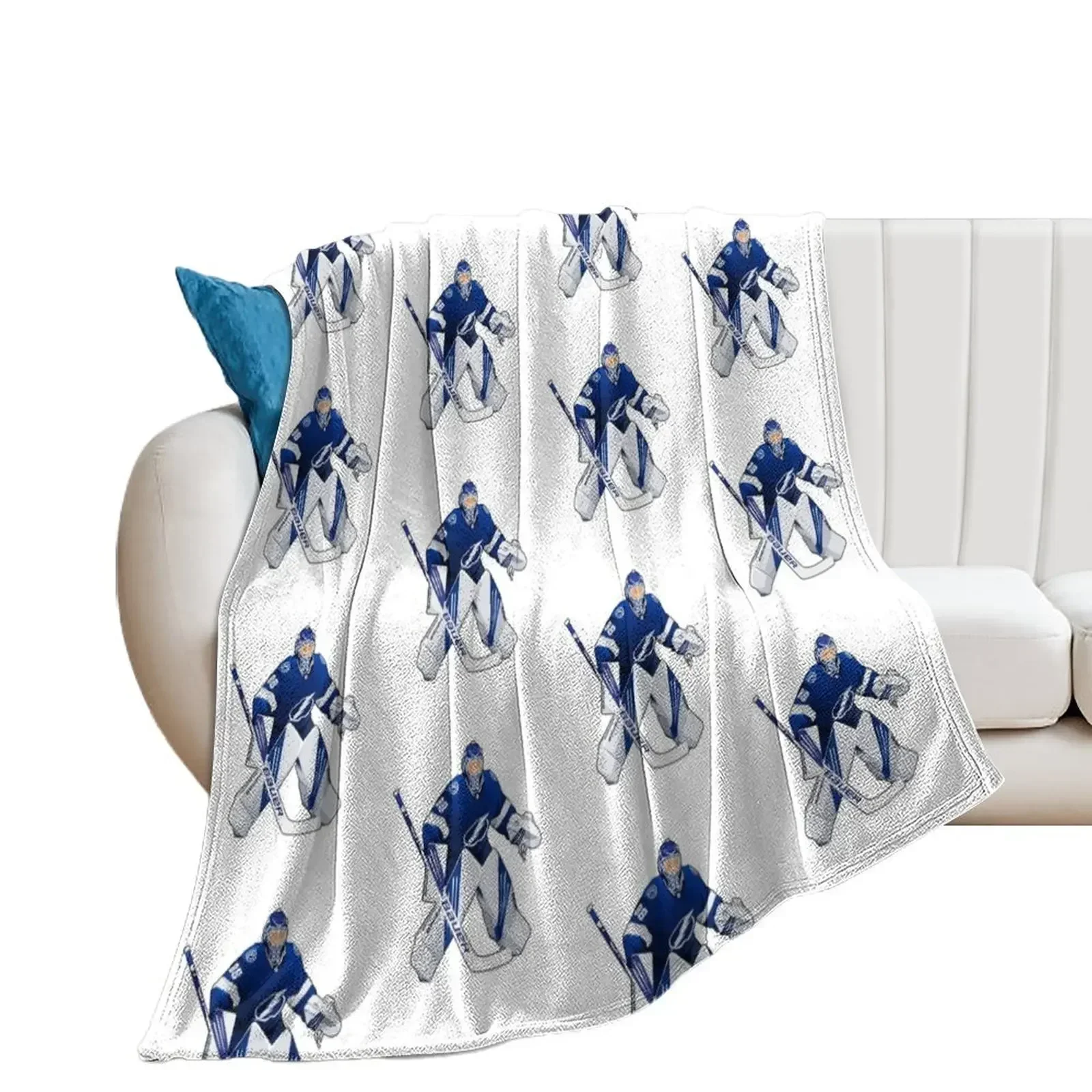 Andrei Vasilevski #88 Defend Goalie Throw Blanket Flannels Heavy for babies Blankets