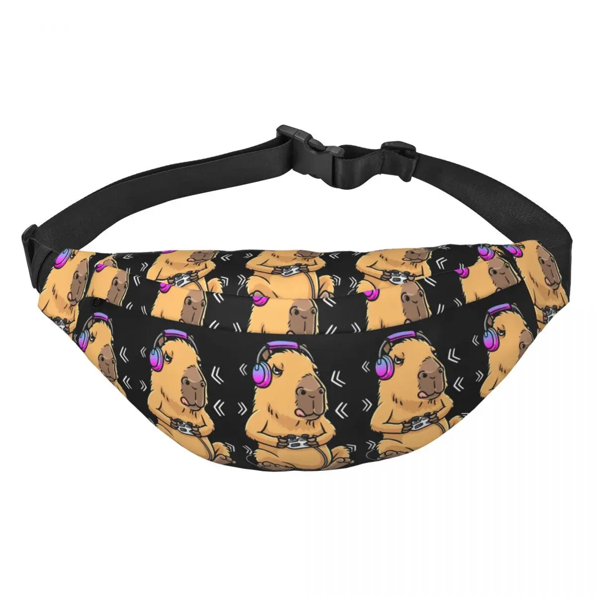 Cool Capybara Giant Cavy Rodent Gamer Gaming Fanny Pack for Traveling Men Women Sling Crossbody Waist Bag Phone Money Pouch