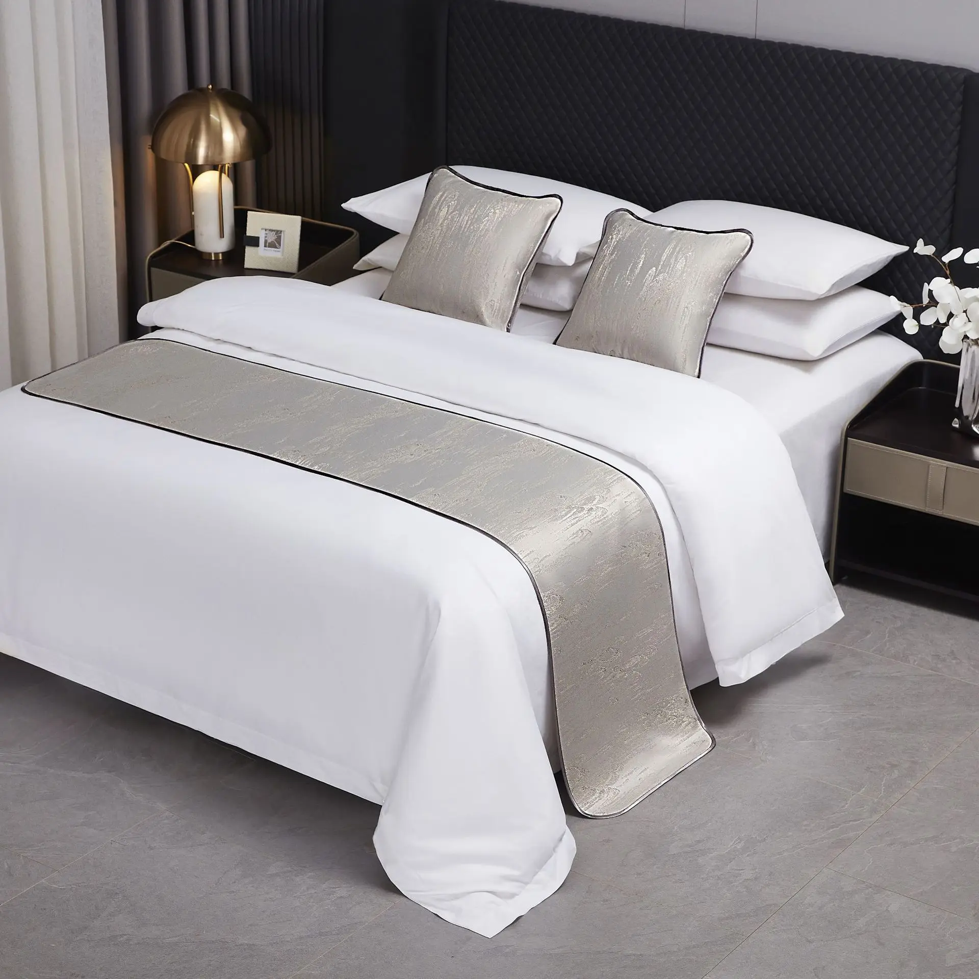 High-precision Jacquard Bed Tail Covers Bed Flags Bed Tail Pads for Hotels and Inns Bed Covers for Homestays