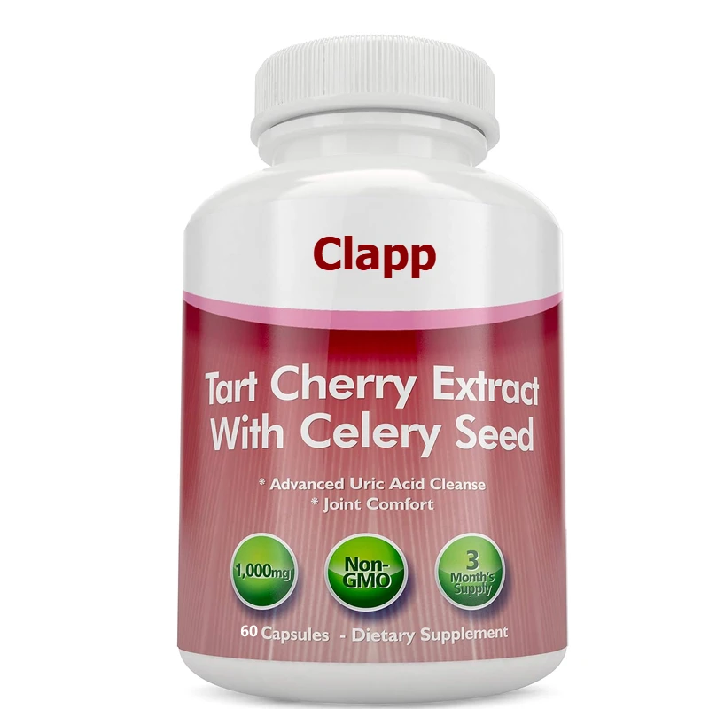 

Sour Cherry Extract Capsules 1000mg -60 Capsules, 1 Month Supply - Mixed with Sour Cherry and Celery Seed Powder