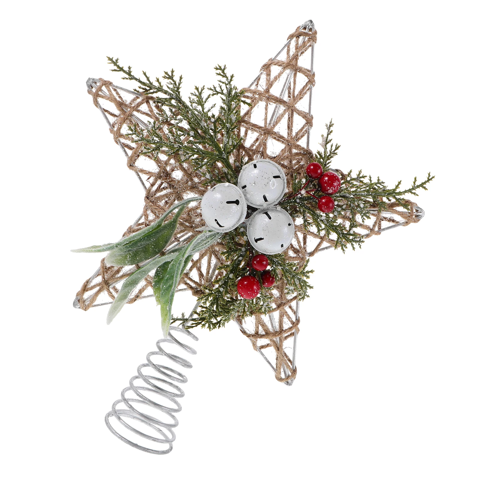 

Christmas Decorations Tree Farmhouse Topper Treetop Decors The Bell Holiday Star Ornaments
