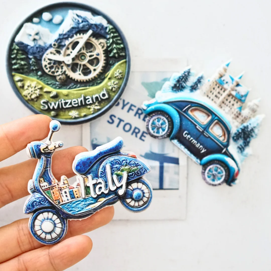 

German fridge magnet, Italian fridge magnet, Swiss fridge magnet, European travel fridge magnet, home decor, photo fridge magnet