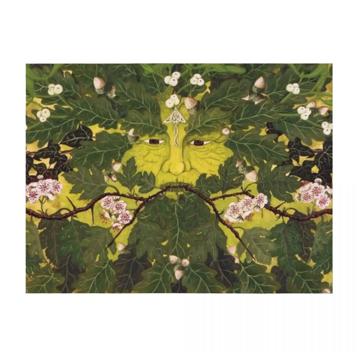 

The Greenman Throw Blanket Luxury St funny gift Thermals For Travel Shaggy Blankets