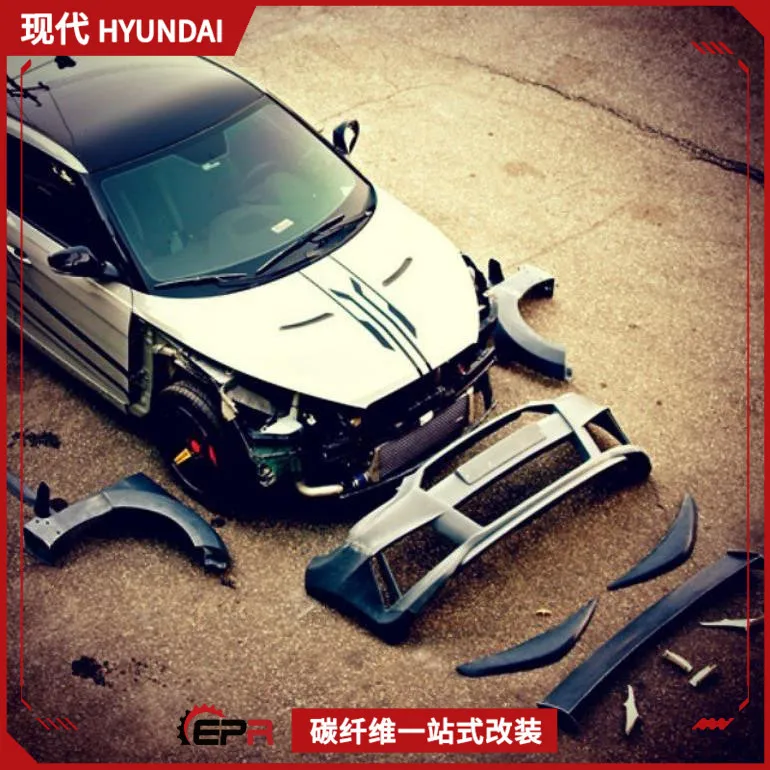 

Suitable for modern Veloster full set of modified parts Lordpower wide body surround, front and rear side tail