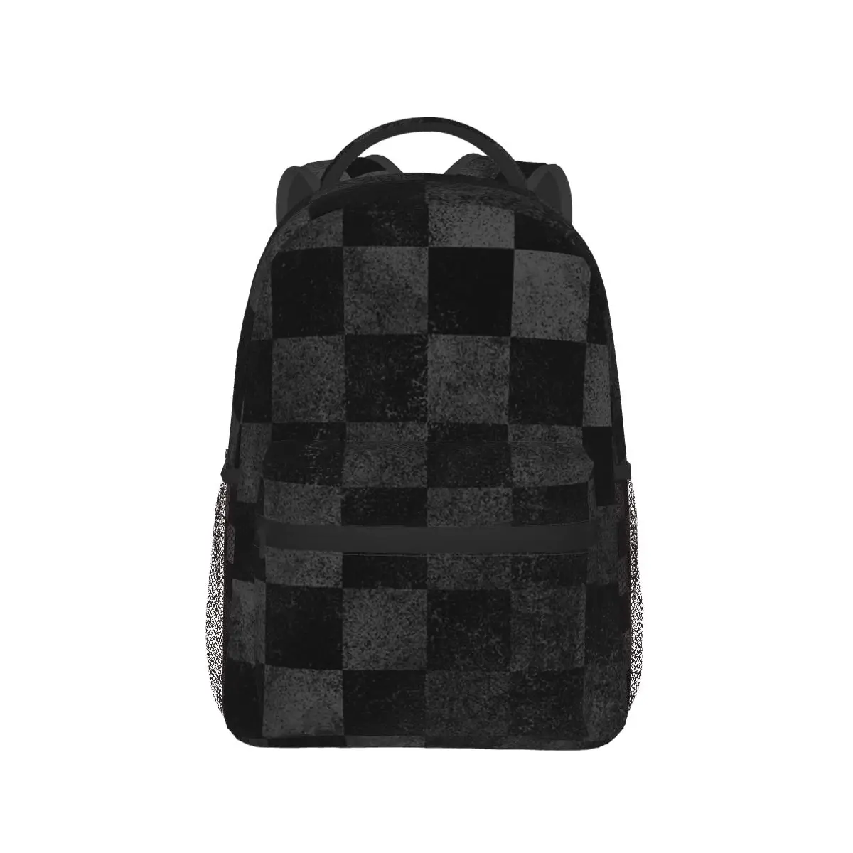 Mochilas Checkerboard Adolescentes para Meninos e Meninas, Grungy Bookbag, Mochilas Escolares Para Crianças, Mochila Para Laptop Dos Desenhos Animados, Bolsa De Ombro, Grande Capacidade