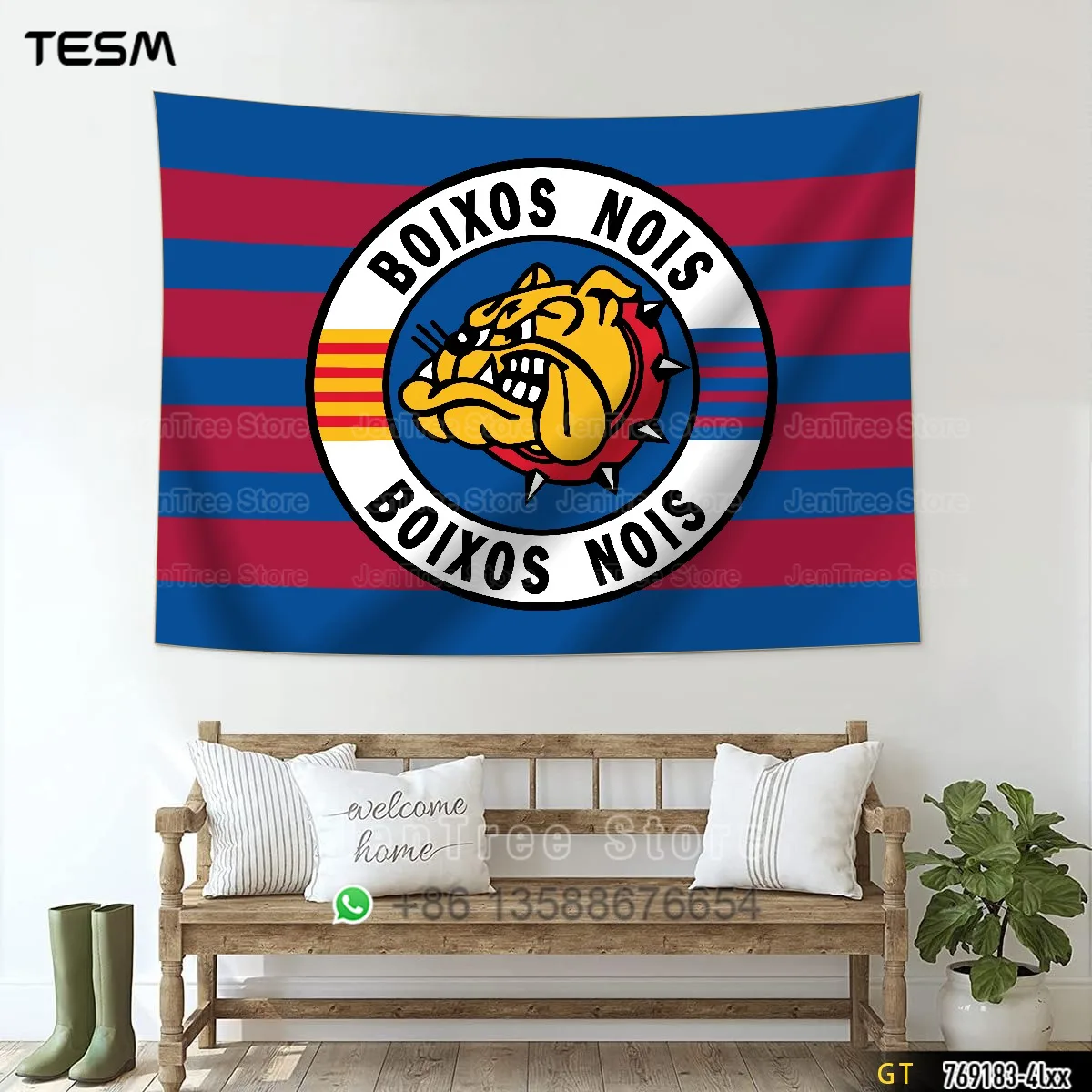 TESM Tapiz de pared con impresión 3D, conjunto de animadora de competición de equipo, bandera, valla, pancarta integrada multiusos